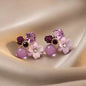 2PCS Fashion Advanced Sense Shiny Letter Earrings For Women Girls Minimalist Versatile Earrings Jewelry Accessories Gifts