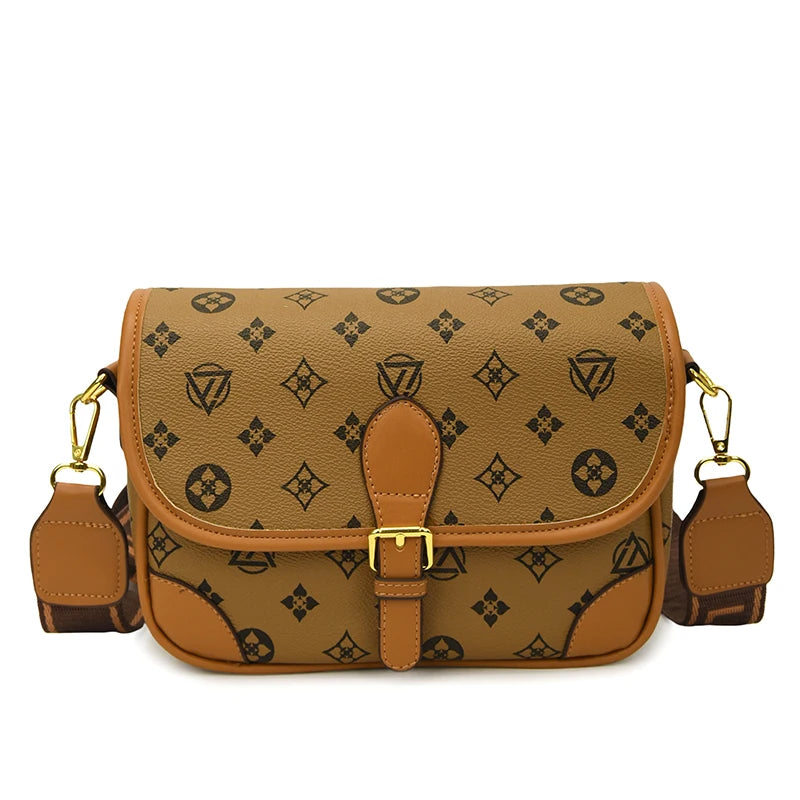 New Classic Texture Crossbody Bag Versatile Crossbody Bag High-End Underarm Bag Nurse Bag Wide Shoulder Strap Bag