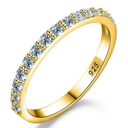 Moissanite Crown Wedding Band - 925 Sterling Silver, GRA Certified, Geometric Design