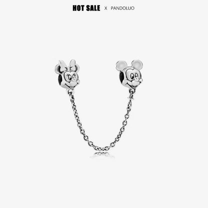 925 sterling silver charm Stitch Charm bead,Original Women Bracelet ,Necklace Pendant Jewelry Holiday gift