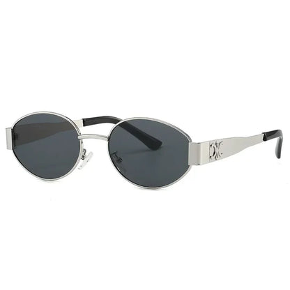 Retro Oval Metal Sunglasses - Luxury Fashion UV400 Unisex Eyewear