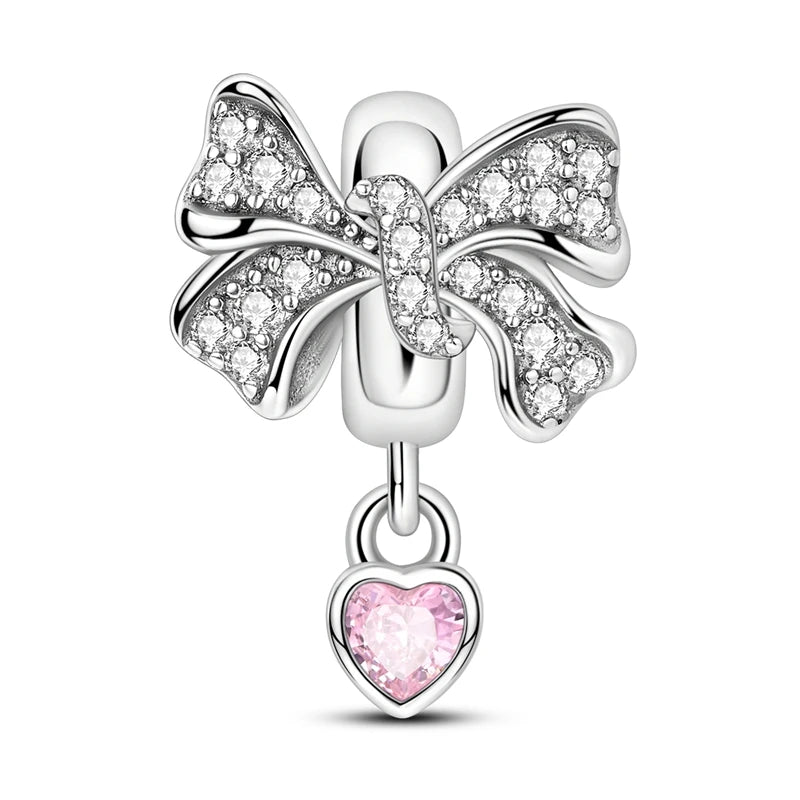 925 Sterling Silver Tree of Life, Peach Heart & Sweet Love Charm Bead | Fits Bracelets & Necklaces