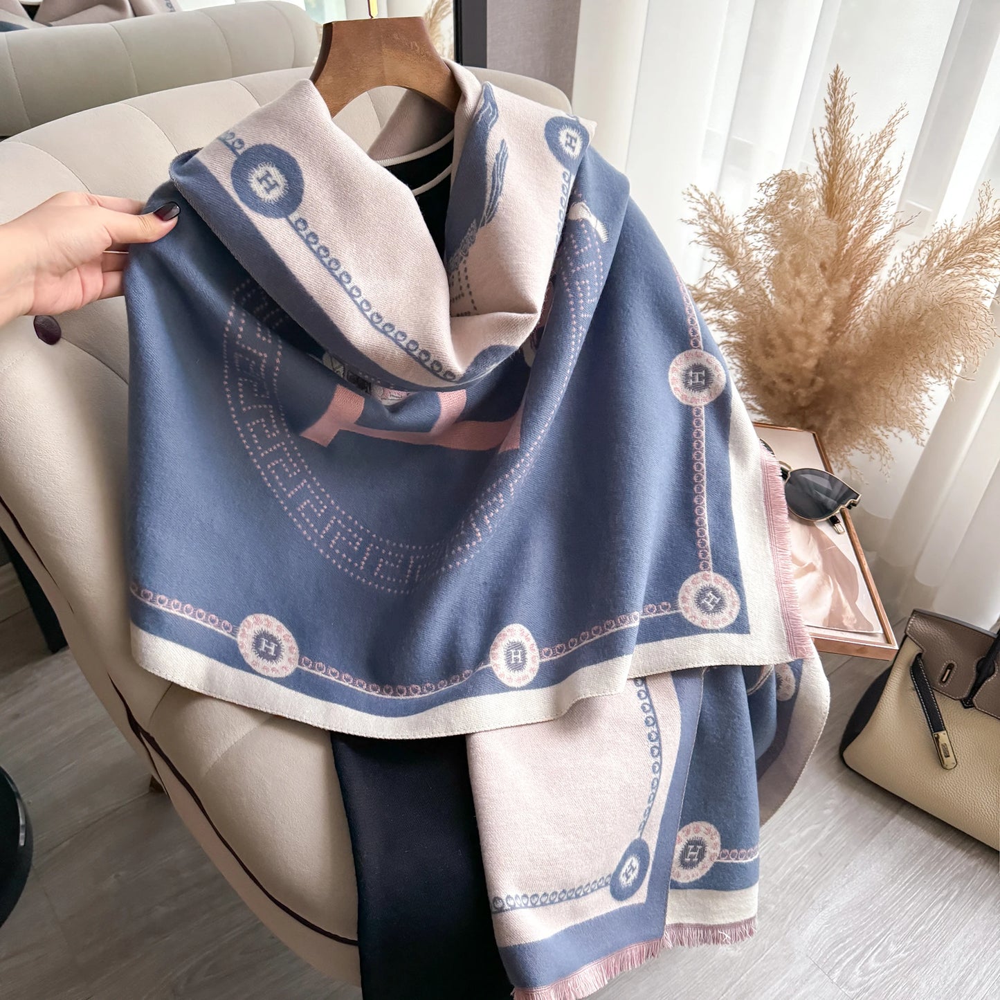 Luxury Winter Cashmere Scarf -  Warm Pashmina Blanket Poncho Shawl