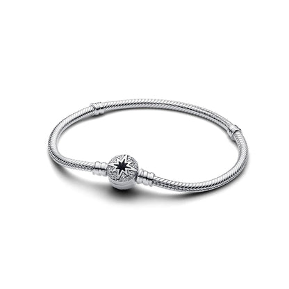 925 Sterling Silver Shell Family Tree Heart Bracelet - Charm Bangle