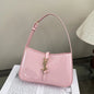 Glossy Leather Underarm Bag, Fashion Shoulder Purse for Women, Versatile Top Handle Tote Chic  Minimalist Crossbody Bag