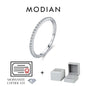 Moissanite Eternity Band - 925 Sterling Silver, D Color VVS1, CMA Certified