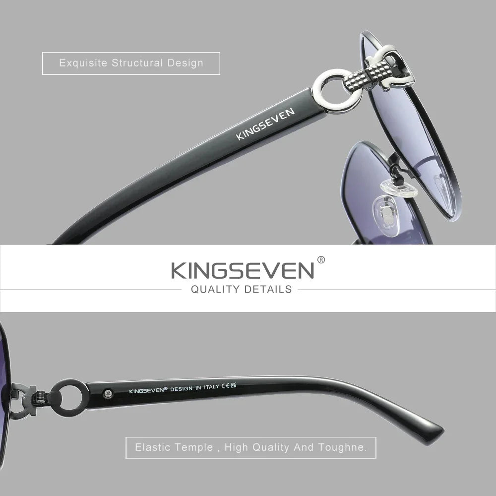 KINGSEVEN Luxury Polarized Sunglasses — Butterfly Frame UV400 Anti-Reflective | Women