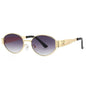 Retro Oval Metal Sunglasses - Luxury Fashion UV400 Unisex Eyewear