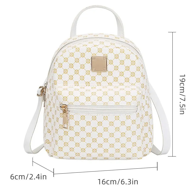 Versatile Women's Mini Backpack - 4-in-1 Fashion Bag for School, Shopping & Travel
