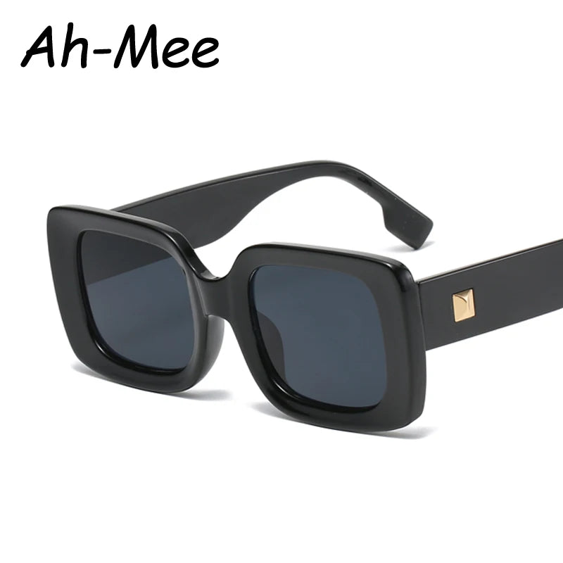 Women's Luxury Rectangle Sunglasses - Gradient Mirror UV400