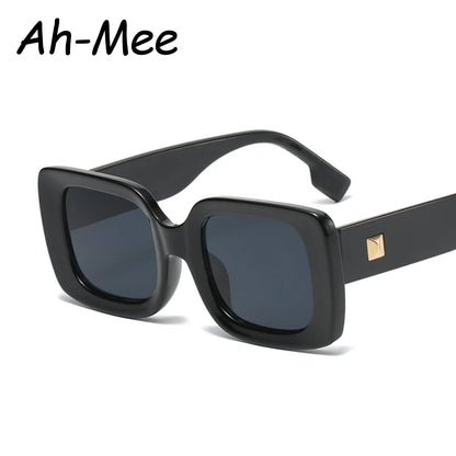 Women's Luxury Rectangle Sunglasses - Gradient Mirror UV400
