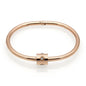 Titanium Steel Inspiration Bracelet - 18K Gold Plated with Zircon Bangle