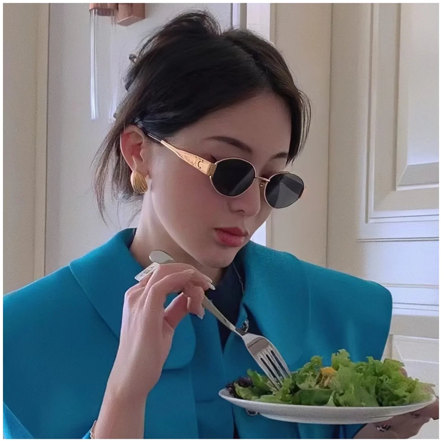 Retro Oval Metal Sunglasses - Luxury Fashion UV400 Unisex Eyewear