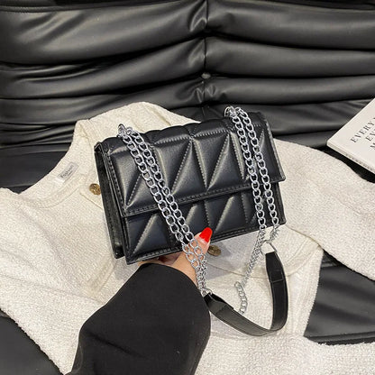 Designer Fashion Women Shoulder Bag Ladies PU Leather Handle Handbags Chain Strap Crossbody Bags for Women