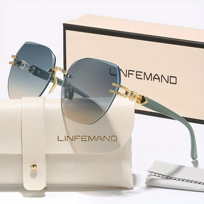 Women's Frameless Fashion Sunglasses - UV400 Geometric Party Style