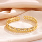 Titanium Steel 18kGold Plated Bangles for Women Girls Trend Waterproof Jewelry Luxury Sparkling Zircon Cuff Bracelet Bangle
