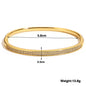 Greatera Trendy Gold Plated 316L Stainless Steel Bangles Bracelets for Women Delicate Cubic Zirconia Bracelet Party Jewelry 2024