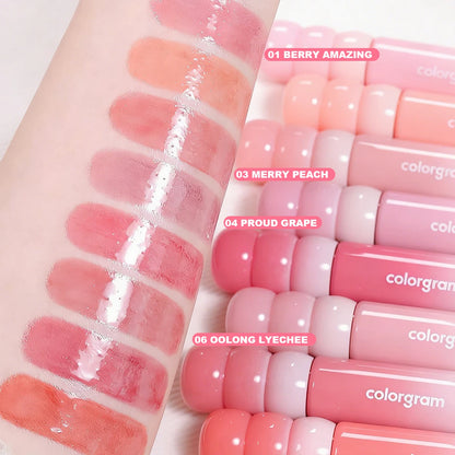 COLORGRAM FRUITY GLASS TINT MILK,High Shine&Glass Finish,Long-Wearing&Non-Sticky,Natural-Looking,Korean Cosmetic,Korean Makeup