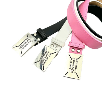 Luxury Designer PU Leather Belt - Alloy Buckle Waist Strap for Women & Men