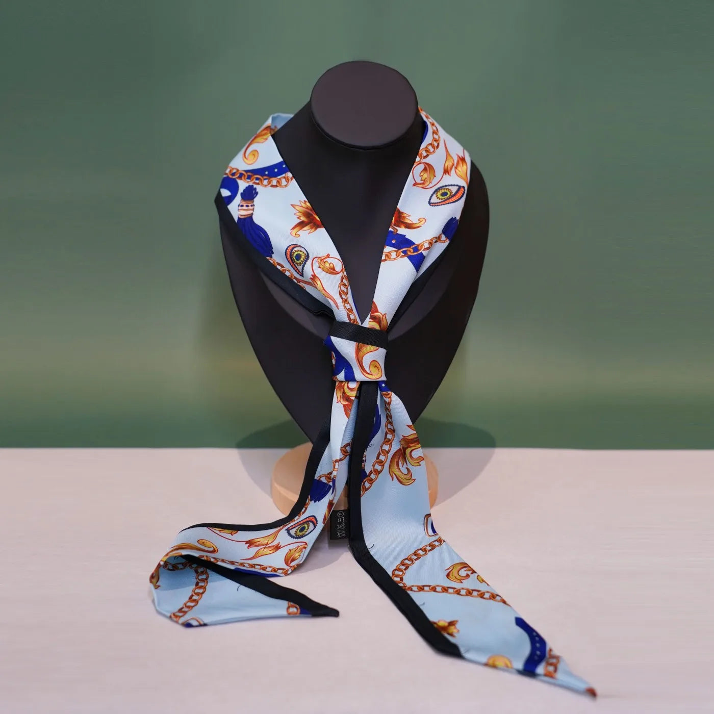 Silk Scarf Ribbon Hair Tie for Women Long Printed Accessory Bag Handle Decoration Neck Wrap Stylish Headband Multiuse