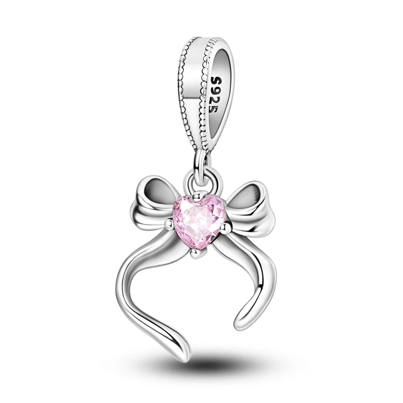 925 Sterling Silver Tree of Life, Peach Heart & Sweet Love Charm Bead | Fits Bracelets & Necklaces