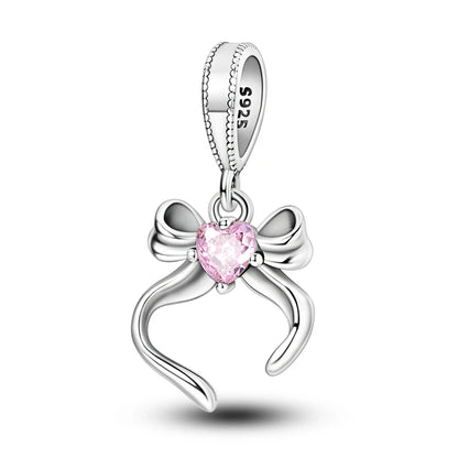 925 Sterling Silver Tree of Life, Peach Heart & Sweet Love Charm Bead | Fits Bracelets & Necklaces