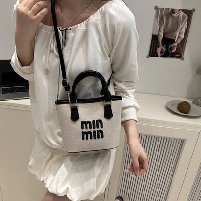 Woven Texture Crossbody Bag - Niche Design Shoulder Handbag
