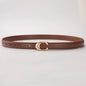 Elegant Women's PU Leather Belt - C-Shaped Buckle Fashion Belt with Gift Box