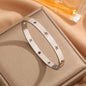 Star & Heart Stainless Steel Bangle Bracelet | Rose Gold, Gold & Silver