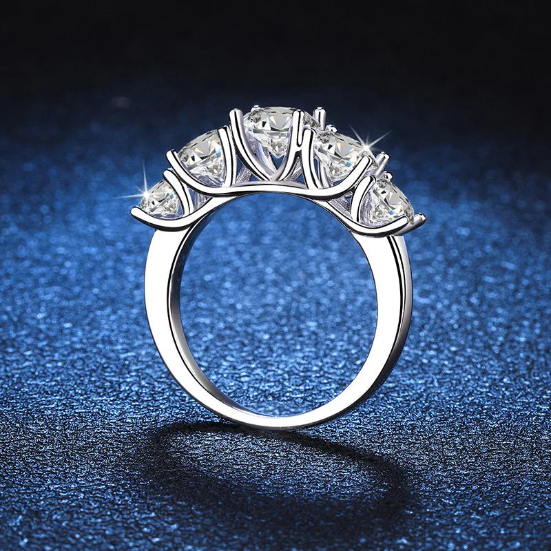 925 Sterling Silver 3.6ct Zirconia Diamond Wedding Band | Luxury Proposal Ring for Women