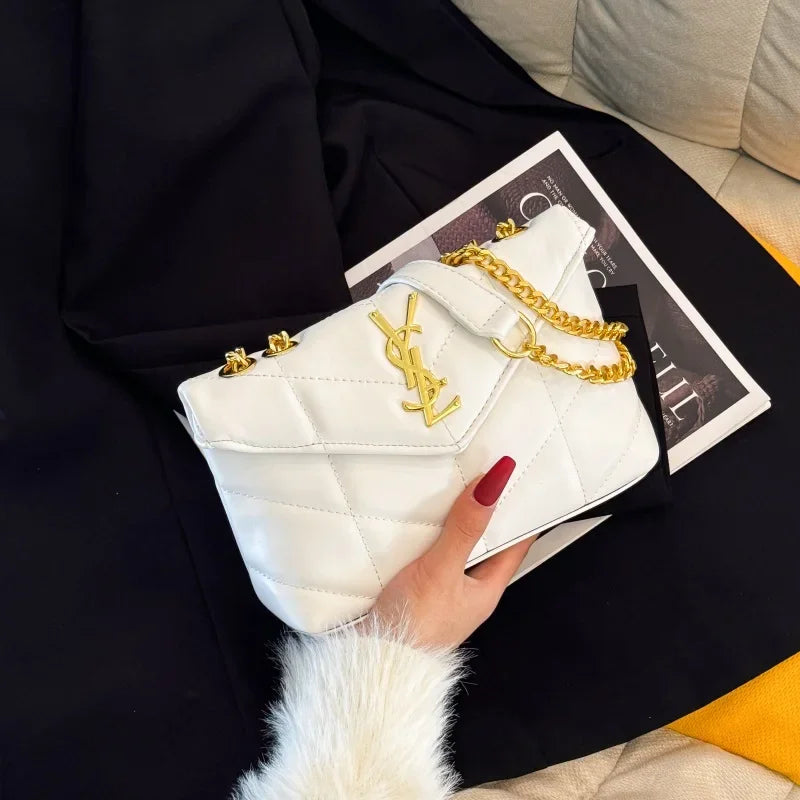 Durable Leather Messenger Bag Women's Shoulder Handbag Crossbody Tote Luxury Brand Elegant Classic Famous Designer