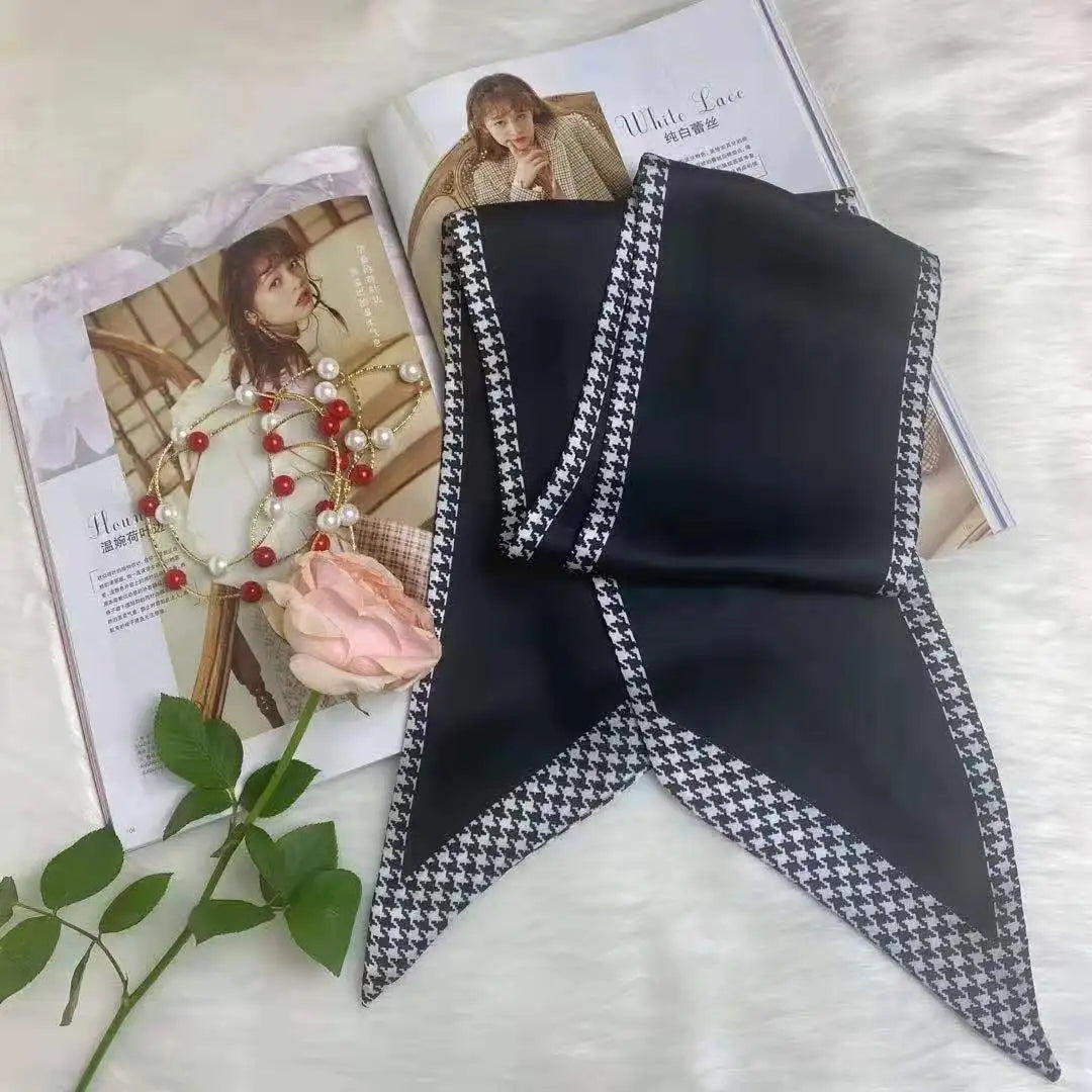 Luxury Long Silk Satin Scarf Belt - Soft Headscarf & Hair Band Accessory