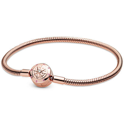 925 Sterling Silver Shell Family Tree Heart Bracelet - Charm Bangle