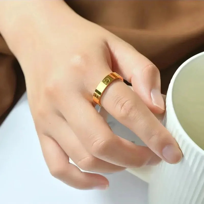 Fashion Cross High Quality Stainless Steel Ring for Women Men Lover Non-tarnish Luxury Wedding Party Daily Jewelry Gifts