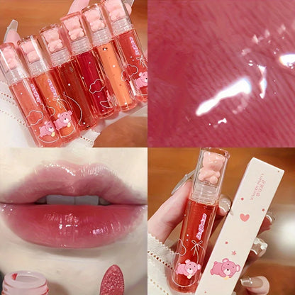 Cute Little Bear Lip Glaze — Mirror Gloss Jelly Lip Gloss | 6 Colors