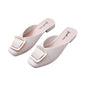 2025 Flat Retro Women Sandals Fashion Spring And Summer Solid Color Round Toe Shoes Non Slip Casual Simple Metal Women Shoes