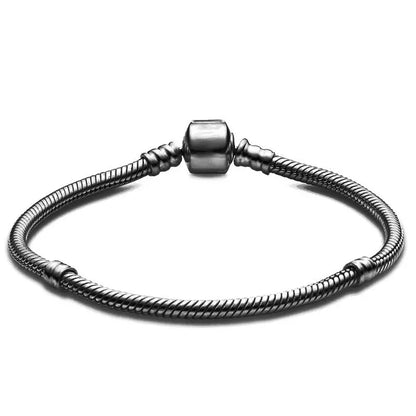 925 Sterling Silver Shell Family Tree Heart Bracelet - Charm Bangle