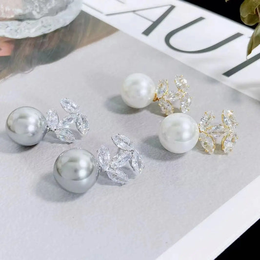 Fashion Pearl Earrings for Women Light Luxury High-End Unique Earrings 2025 New Arrival Autumn/Winter Ear Decor Aretes De Mujer