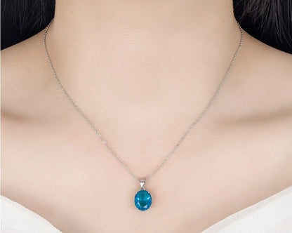 925 Sterling Silver Jewelry Set | Zircon Ring, Earrings & Necklace | Bridal Wedding Gift for Women