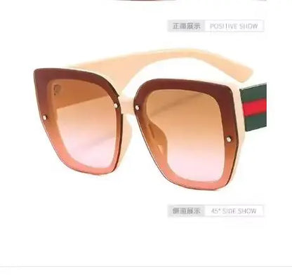 JQZSAG Luxury Oversized Cat Eye Sunglasses — Gradient UV400 CE Certified | Women