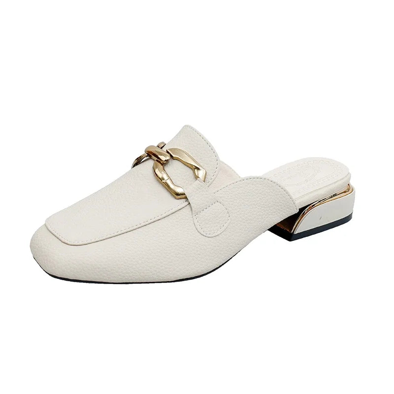 Women's Straw Fisherman Mules - Bowknot Round Toe Slippers