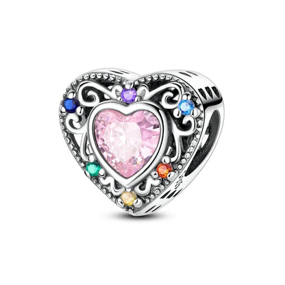 925 Sterling Silver Charm Beads | Butterfly, Crown, Heart & Perfume Bottle Zircon Charms for Women