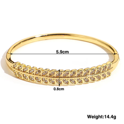 Greatera Trendy Gold Plated 316L Stainless Steel Bangles Bracelets for Women Delicate Cubic Zirconia Bracelet Party Jewelry 2024