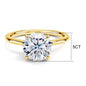 Solitaire Ring - 925 Sterling Silver Rose Gold, Moissanite or Zirconia, 1ct 2ct 3ct 5ct