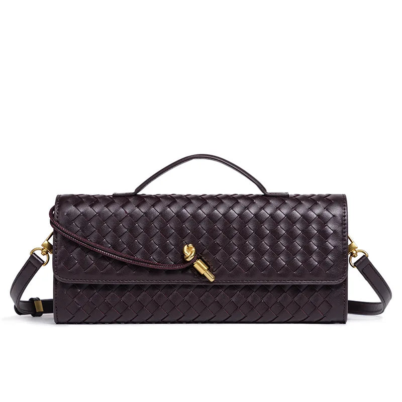 Classic Elegant Ladies Crossbody Bag Leather Handbag Shoulder Tote Luxury Designer Famous Brand Women's Chic Style