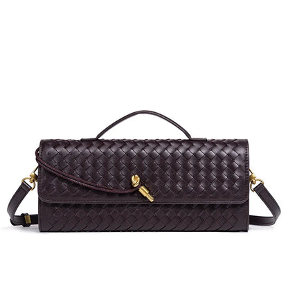 Classic Elegant Ladies Crossbody Bag Leather Handbag Shoulder Tote Luxury Designer Famous Brand Women's Chic Style