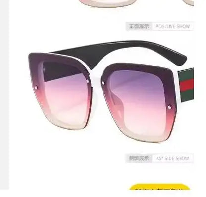JQZSAG Luxury Oversized Cat Eye Sunglasses — Gradient UV400 CE Certified | Women