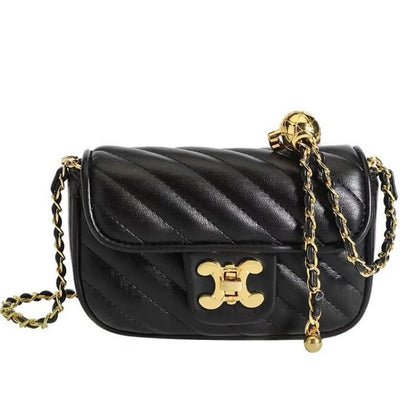 2024 New Classic Trend Fashion Bag For Women's One Shoulder Messenger Bags Versatile Small Square Bag Solid Chain PU Leather Sac