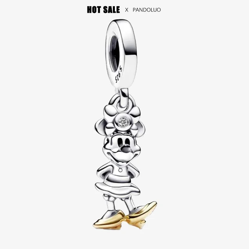 925 sterling silver charm Stitch Charm bead,Original Women Bracelet ,Necklace Pendant Jewelry Holiday gift