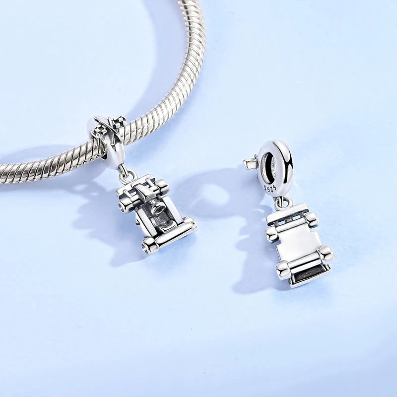 925 Sterling Silver Bear, Kart & Family Tree Charm Bead | Fits Pandora Bracelets & Pendants for Women